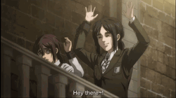 Aot Hange Zoe Waving GIF