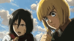 AOT Mikasa Ackerman Eating GIF