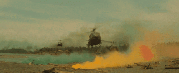 Apocalypse Now Scene When Chopper Landed GIF