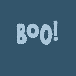 Appearing Booo Text And Animated Ghost GIF
