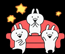 Applause Clapping Couch Bunnies Excited GIF