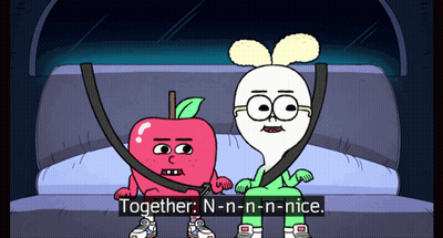 Apple And Onion In Car Together GIF