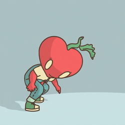 Apple Head Raygun Kangaroo Hop Move GIF