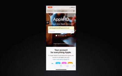 Apple ID Page On Phone GIF
