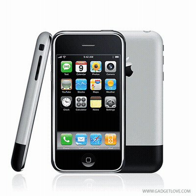 Apple IPhone Front And Back Displaying 9:42 AM GIF