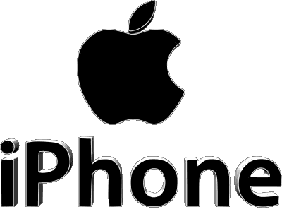 Apple Logo Above IPhone Text Sticker
