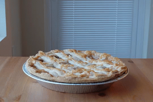Apple Pie On Wooden Table GIF