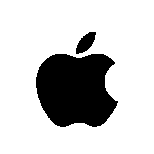 Apple Silhouette With Leaf Sticker