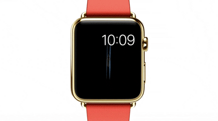 Apple Watch Displaying Blue Butterfly GIF