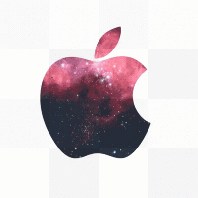 Apple With Galaxy Background