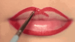 Applying Makeup Lip Liner GIF