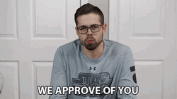 Approve You Agreeing Male Blogger GIF