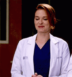 April Kepner Trying Not To Laugh
