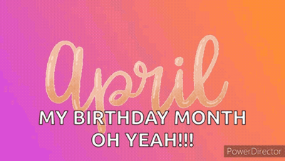 April On Purple And Orange Background GIF