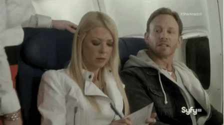April Wexler Reading How To Survive Sharknado GIF