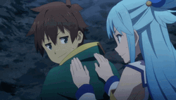 Aqua And Kazuma Thumbs Up GIF