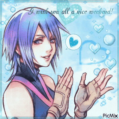 Aqua From Kingdom Hearts Wishing You A Nice Weekend GIF