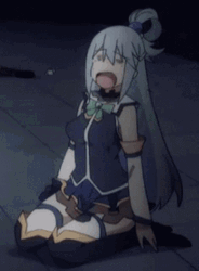 Aqua Kneel Down Crying GIF