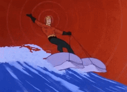 Aquaman Animated Cartoon Dolphins GIF