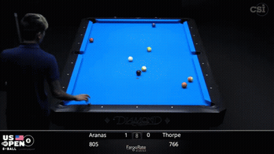 Aranas And Thorpe Are Playing Pool In The Us Open E-Ball GIF