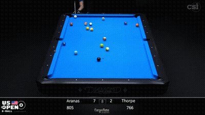 Aranas And Thorpe Are Playing Pool In The Us Open E-Ball GIF