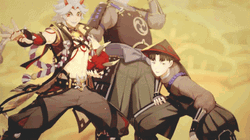 Arataki Itto Genshin Impact Mobile Art GIF