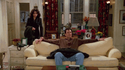 Arbys Night Elaine Seinfeld Couch Scene GIF