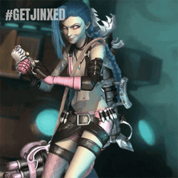 Arcane Jinx Throwing A Grenade GIF