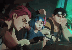 Arcane Vi Powder Playing With Fish GIF