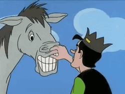Archie Comics Brushing Horse Teeth GIF