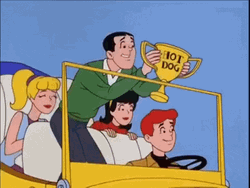 Archie Comics Reggie Holding Trophy GIF