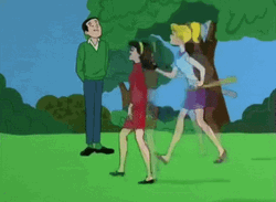 Archie Comics Reggie Looking At Women GIF
