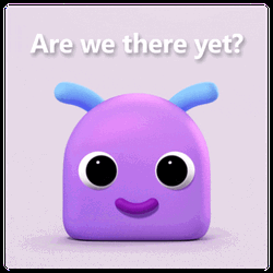 Are We There Yet Cute Purple Creature GIF