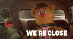 Are We There Yet Fozzie Bear Says Close GIF