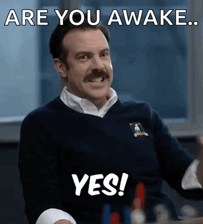 Are You Awake Yes Smiling Man GIF