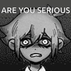 Are You Serious Black And White Omori Anime GIF