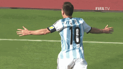 Argentina Football Superstar Running Lionel Messi GIF