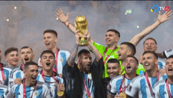 Argentina Team Lionel Messi Championship Celebration GIF
