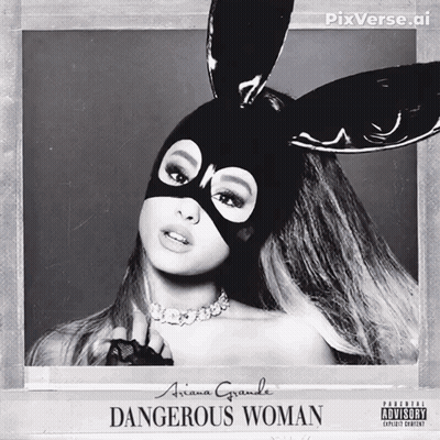 Ariana Grande Dangerous Woman Mask And Bunny Ears GIF