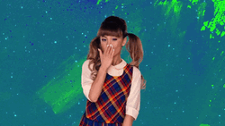 Ariana Grande Double Ponytail Blow A Kiss GIF