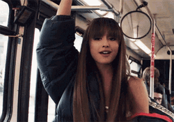 Ariana Grande Hot Singer Train Bangs GIF