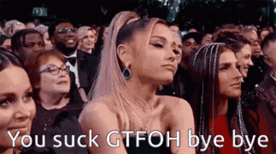 Ariana Grande Sitting At Awards Show GIF
