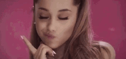 Ariana Pointing Cheeks To Tease GIF