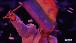 Ariana Waving Pride Flag GIF