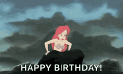 Ariel Disney Happy Birthday GIF
