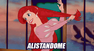 Ariel From The Little Mermaid Holding Hair
