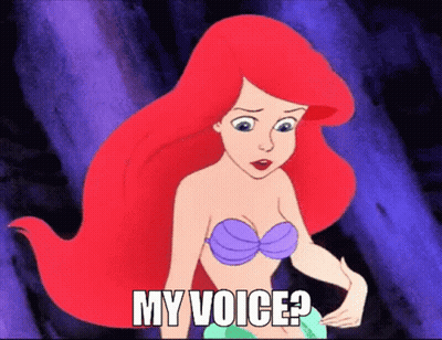 Ariel From The Little Mermaid Saying My Voice GIF