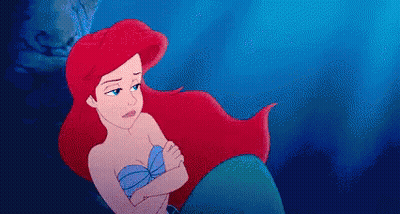 Ariel From The Little Mermaid Swimming In Ocean GIF