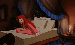 Ariel Jumping In The Bed Before Bedtime GIF