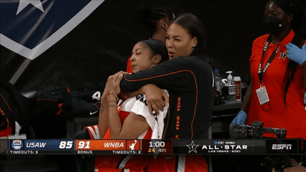 Arike With Liz Cambage Moment GIF